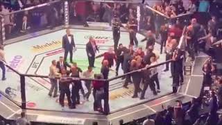Conor McGregor vs Khabib Team . Brawl .After UFC 229