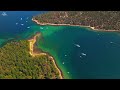 flying over lake tahoe 4k uhd amazing beautiful nature scenery with relaxing music piano music