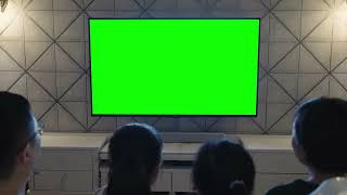 Green Screen Tv In Lounge || Family Watching Tv || Green Screen Tv In Living Room