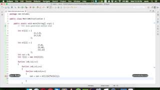 Matrix Multiplication in Java Practical
