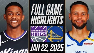 KINGS vs WARRIORS FULL GAME HIGHLIGHTS JANUARY 22, 2025 NBA FULL GAME HIGHLIGHTS TODAY 2K25