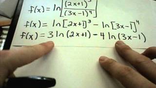 Derivatives of Logarithmic Functions and Examples