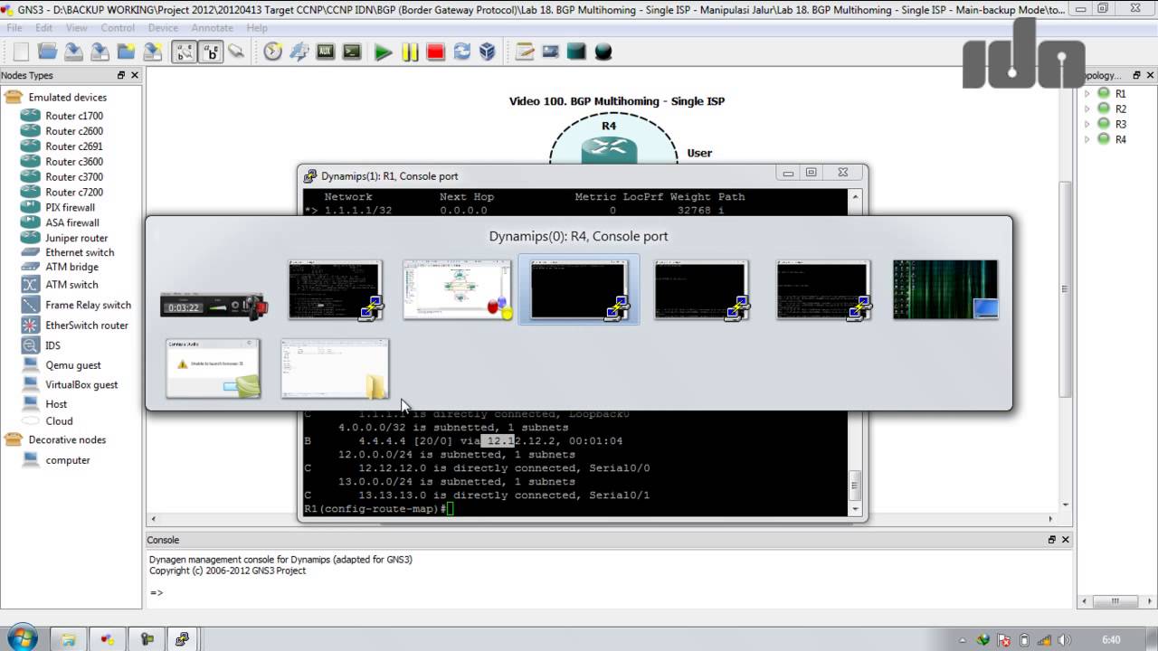 BGP Multihoming Single ISP - YouTube