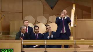 Dr Zomlot officially welcome at the Scottish parliament that was shown live on Scottish TV