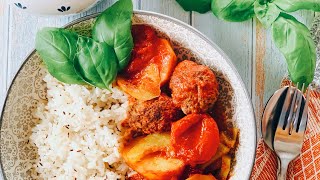 Kofta and potato stew