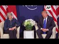 Trump holds bilat with UK PM May at WEF in Davos