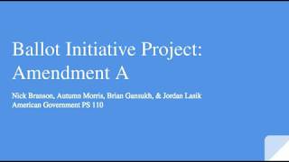 Explaining the issues: Amendment A