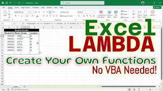 Excel LAMBDA Function: Create Custom Functions Without VBA #excelwithbrainbell