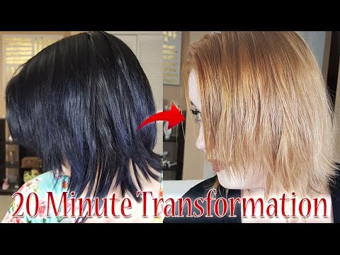Black to Blonde Hair in 20 minutes! Color Oops Demo + Review Black to Blonde Hair in 20 minutes! Color Oops Demo + Review