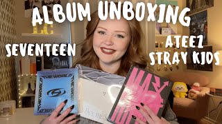 K-Pop Album Haul Unboxing Reaction! (Seventeen / ATEEZ / Stray Kids)