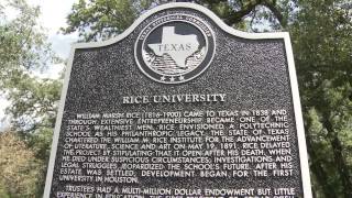 Centennial Series: Rice University historical marker unveiled