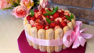 🍰 Легкий ЛІТНІЙ десерт 🍓-  торт полуничне тірамісу РЕЦЕПТ