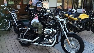 美人姉妹ライダー　素敵な女性ライダー　Harley Davidson Sportster 1200C　ハーレーダビッドソンスポーツスター 1200カスタム　XL1200カスタム　XL1200C