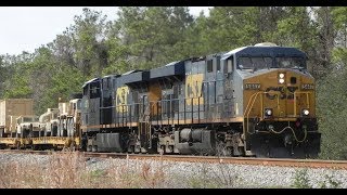 Military Train lead by CSX ES40DC Duo - North Houston, TX 2/8/2020 SFBBT-05