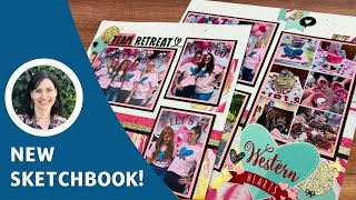 NEW 12x12 Scrapbooking Sketchbook Using 6x6 Papers