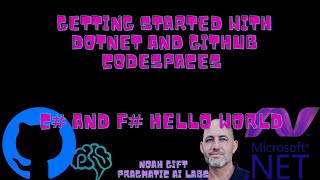 Getting started .NET Github CodeSpaces