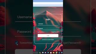 Modern login form made with only HTML & CSS - Transparent Login Form | #coding #webdevelopment #css