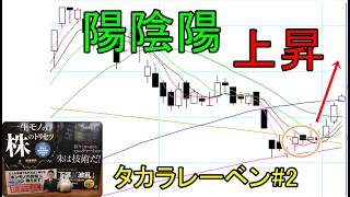 株は技術　ひとしきり下落してからの陽-陰-陽の反転上昇　ショットガン投資法　タカラレーベン#2