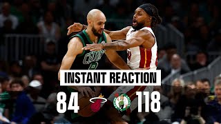 INSTANT REACTION: Celtics crush Heat to clinch series, Mike Gorman calls final game