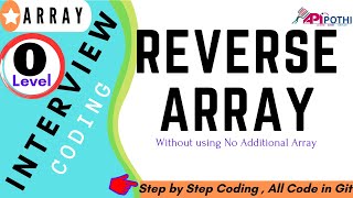 14 Write a java program to reverse an array without using an additional array