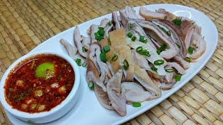 ต้มกระเพาะหมูจิ้มแจ่ว | พร้อมวิธีล้างกระเพาะหมู ให้สะอาดไร้กลิ่น