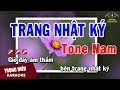 Karaoke Trang Nhật Ký Tone Nam Nhạc Sống | Trọng Hiếu