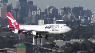 4K QANTAS 747 The One World Queen - Sydney Airport Plane Spotting