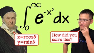 The Gaussian Integral! Integral of e^(-x^2) from 0 to infinity via polar coordinates