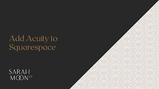 How to add Acuity (or Scheduling) to Squarespace Websites