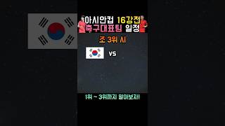 축구대표팀 아시안컵 16강전 경기 일정 및 시간