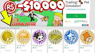 buying the every pet gamepass in blob simulator 15k robux roblox