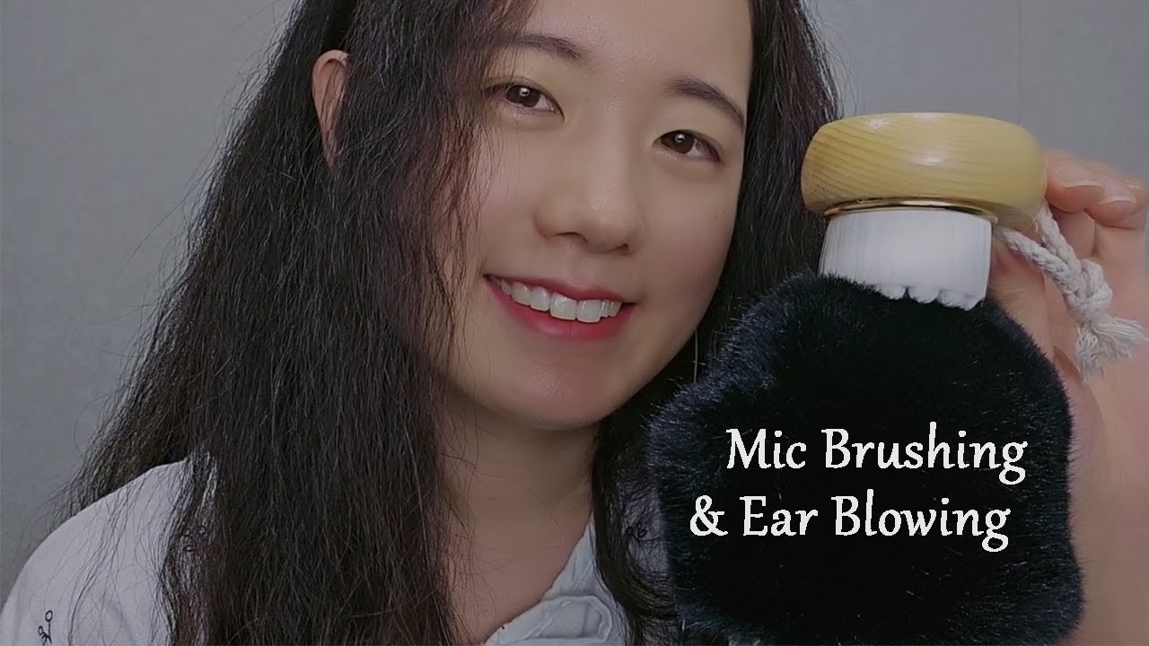 Asmr Fluffy Mic Brushing Ear Blowing 1 Hour No Talking Youtube