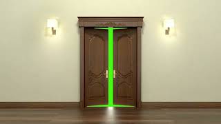 Rich Modern Doors Open Zoom - 3D Doors Green Screen