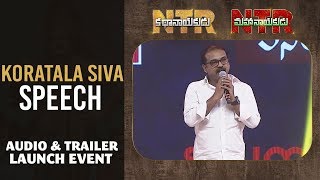 Director Koratala Siva Speech @ NTR Biopic Audio Launch | NTR Kathanayakudu | NTR Mahanayakudu