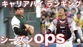 【捕手】歴代シーズンopsランキング(キャリアハイ)×応援歌×映像【プロ野球レジェンド記録集】