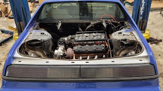 IT FITS! The Turbo LS4 is in the Fiero! | Turbo LS4 Fiero Build Part 4