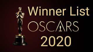 Oscar 2020 Complete Winner List | Oscar Awards winner list 2020| Academy Awards 2020