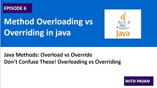 Method Overloading vs Overriding in Java | Real-Life Examples Explained Simply (Episode 6)