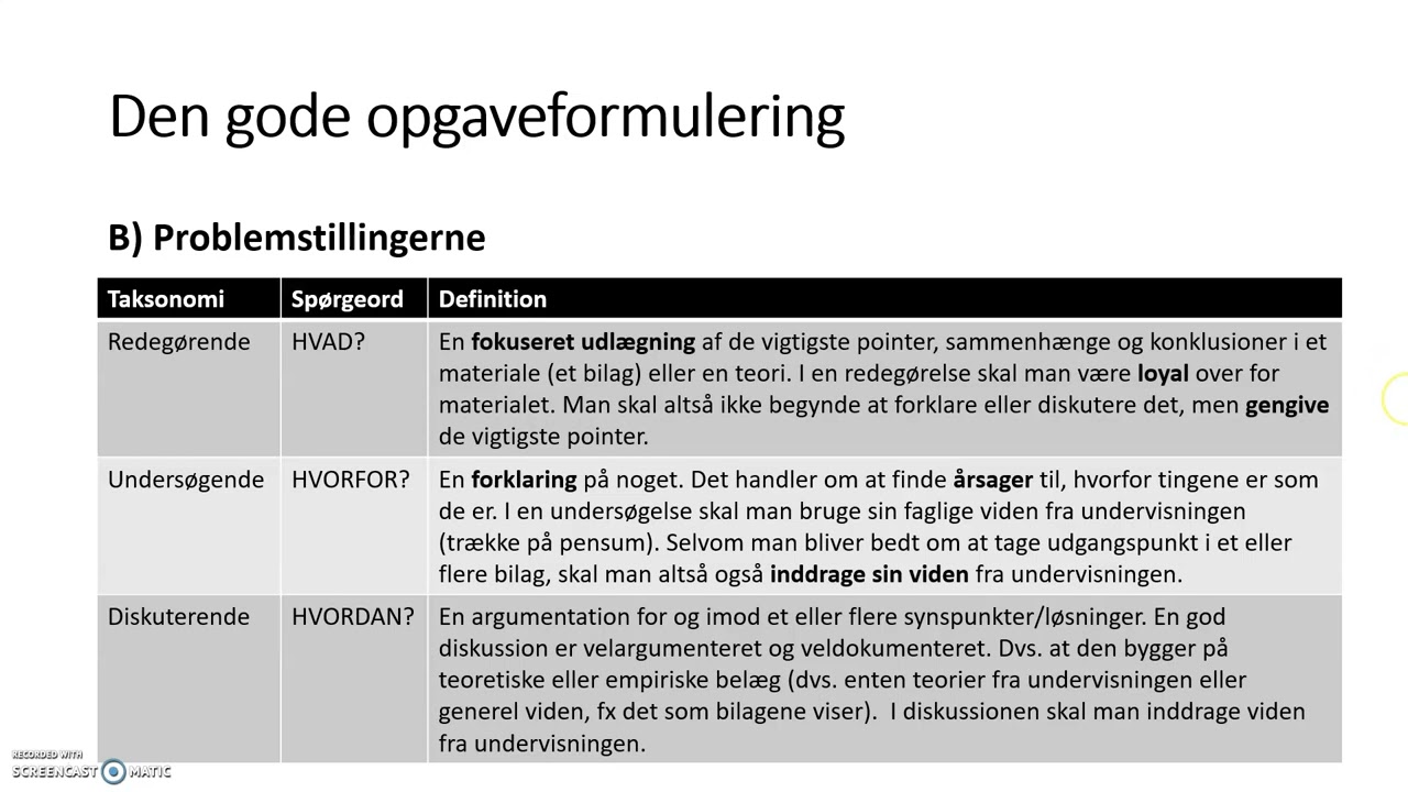 Problemformulering I Samfundsfag - YouTube