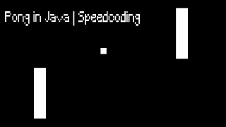 How to code Pong in Java | Speedcoding #01