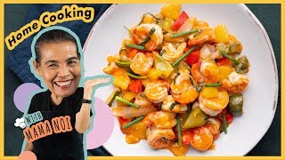 Mama Noi cooks her FAMOUS?? 🤣Thai Sweet & Sour Prawns | Marion's Kitchen