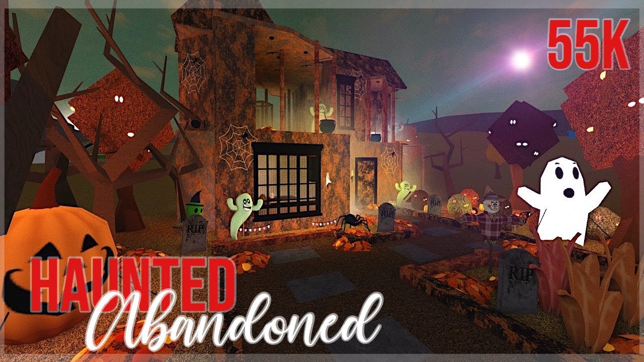 ROBLOX : BloxBurg | Haunted Abandoned House : 55k | Speed Build - YouTube