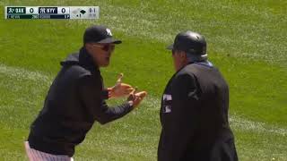 Umpire goes on a power trip at the A's/Yankees game