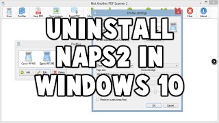 How to Uninstall NAPS2 in Windows 10