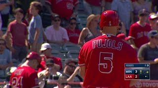 MIN@LAA: Pujols receives a standing ovation in 8th