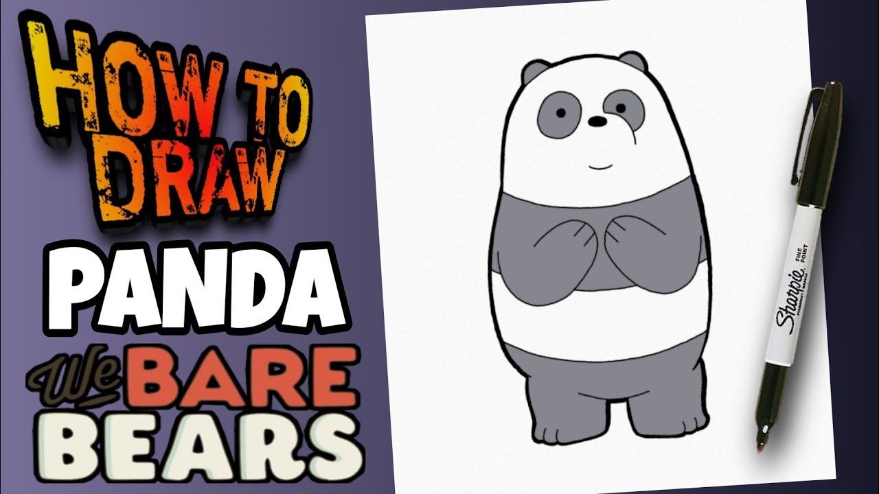 HOW TO DRAW PANDA FROM WE BARE BEARS | EASY | STEP BY STEP | Como ...