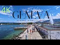 Geneva walking tour on a beautiful sunny day | Genève in summer | Switzerland walking tour | 4K HDR