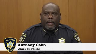 Champaign Police announcement