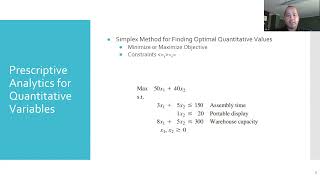 Supply Chain Analytics Lesson 10 Prescriptive Analytics 1/6
