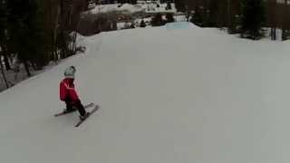 La famille D dans le snowpark Mont Garceau